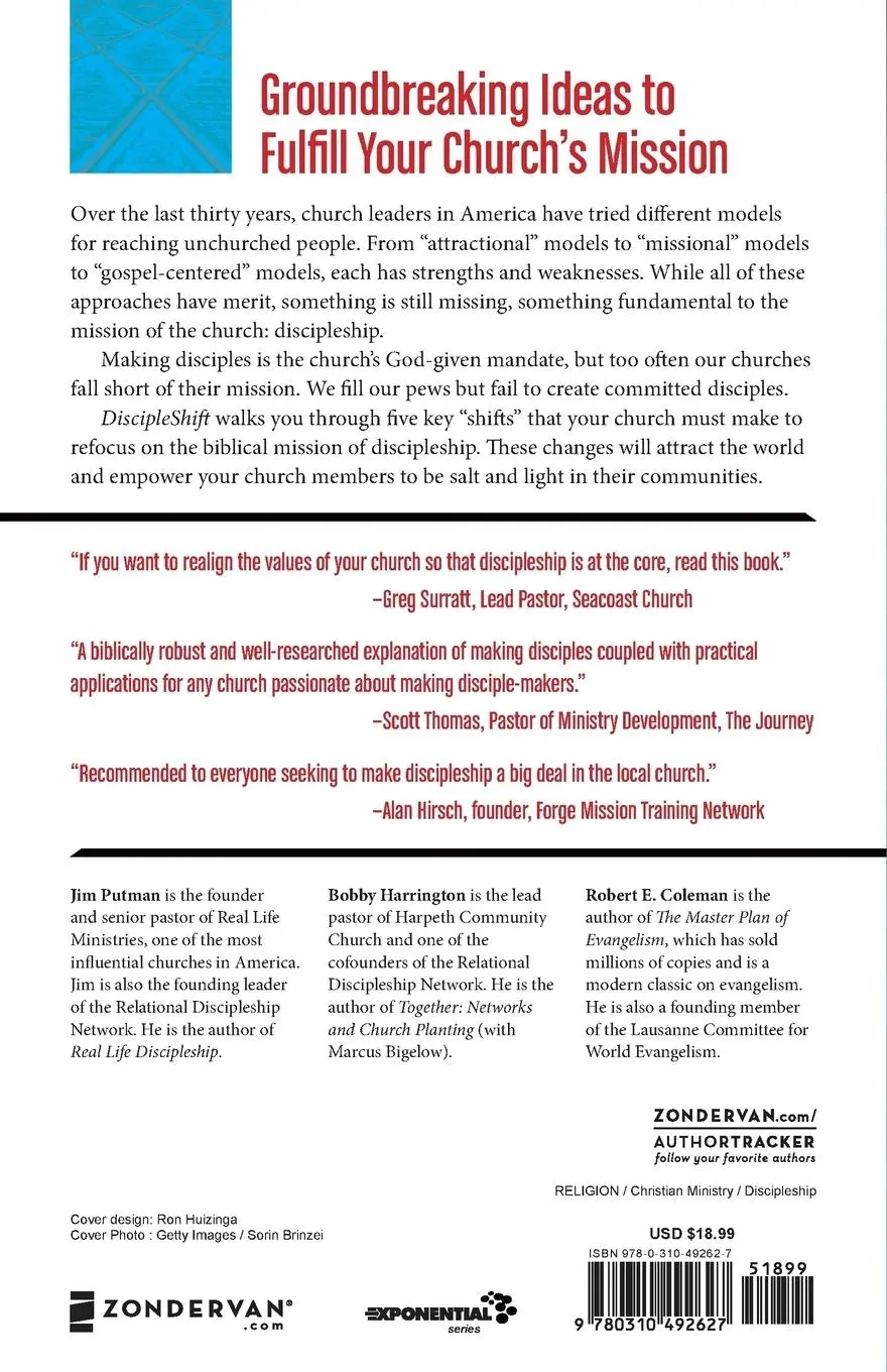 Rückseite: 9780310492627 | DiscipleShift | Jim Putman | Taschenbuch | Englisch | 2013 | Zondervan