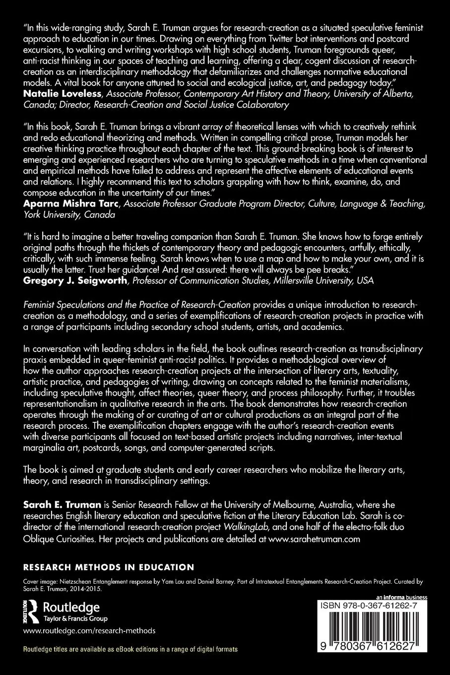 Rückseite: 9780367612627 | Feminist Speculations and the Practice of Research-Creation | Truman