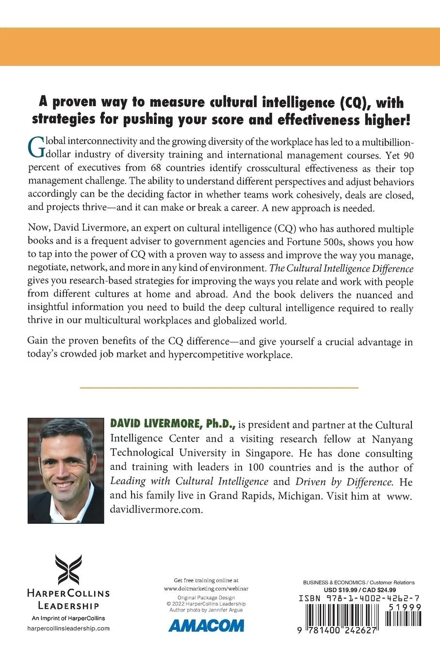 Rückseite: 9781400242627 | The Cultural Intelligence Difference | David Livermore | Taschenbuch