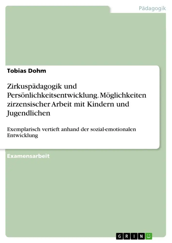 Cover: 9783346142627 | Zirkuspädagogik und Persönlichkeitsentwicklung. Möglichkeiten...