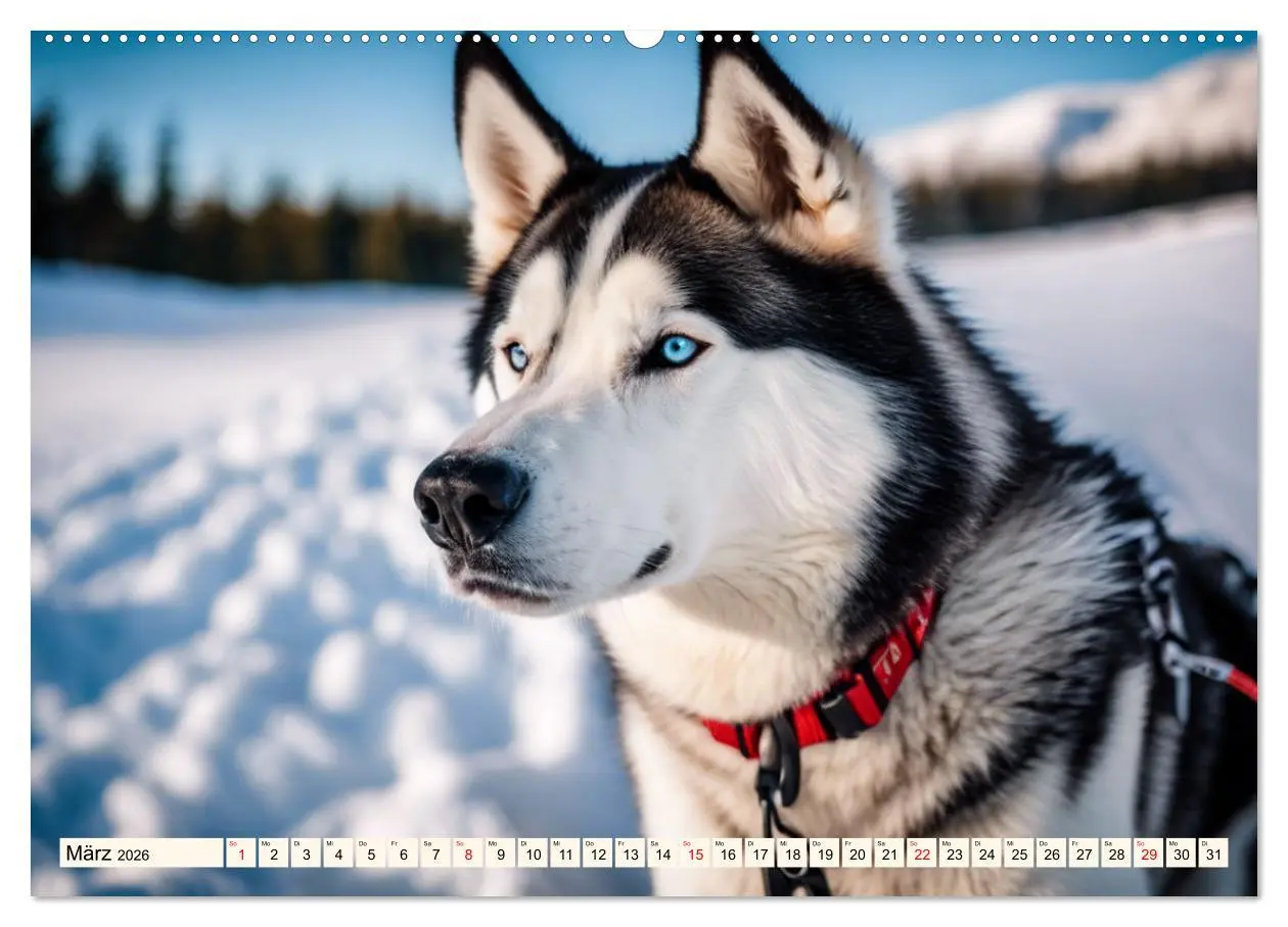 Bild: 9783457402627 | Siberian Huskies - die Extremsportler (Wandkalender 2026 DIN A2...