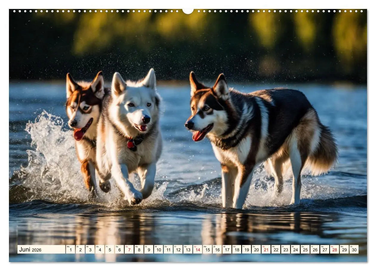 Bild: 9783457402627 | Siberian Huskies - die Extremsportler (Wandkalender 2026 DIN A2...