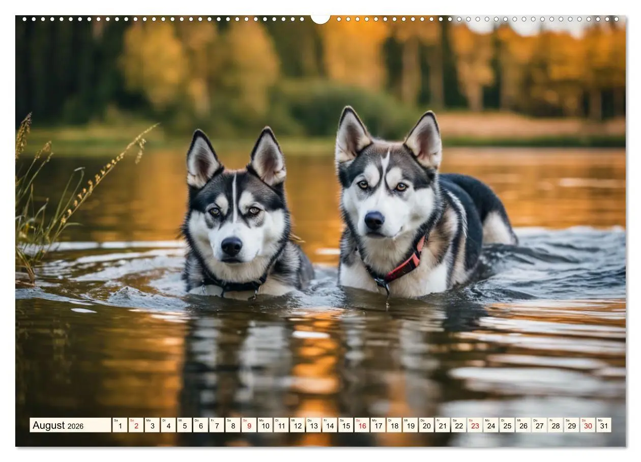 Bild: 9783457402627 | Siberian Huskies - die Extremsportler (Wandkalender 2026 DIN A2...