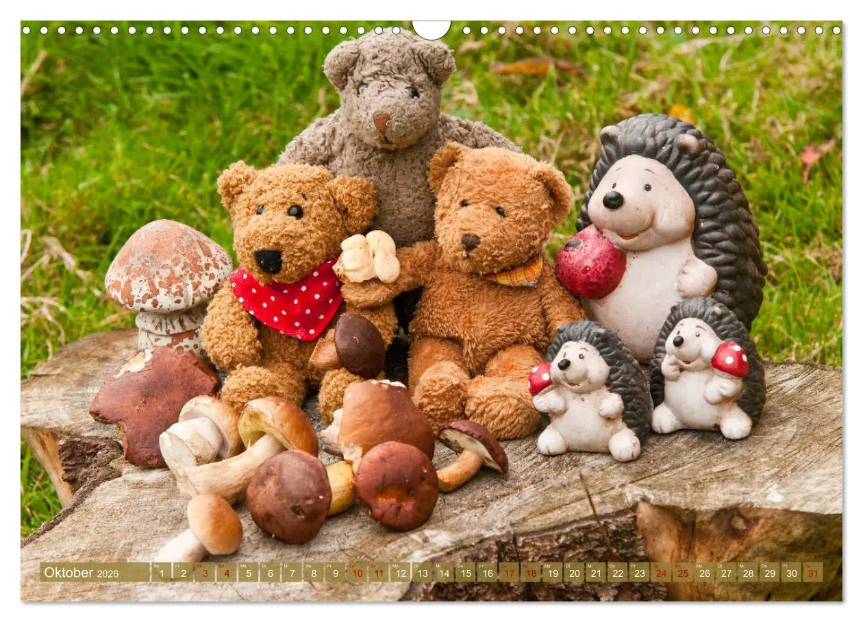 Bild: 9783457882627 | Kunterbunte Bärenwelt - Teddys (Wandkalender 2026 DIN A3 quer),...