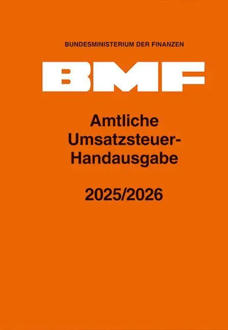 Cover: 9783503242627 | Amtliche Umsatzsteuer-Handausgabe 2025/2026 | Finanzen | Buch | 2026