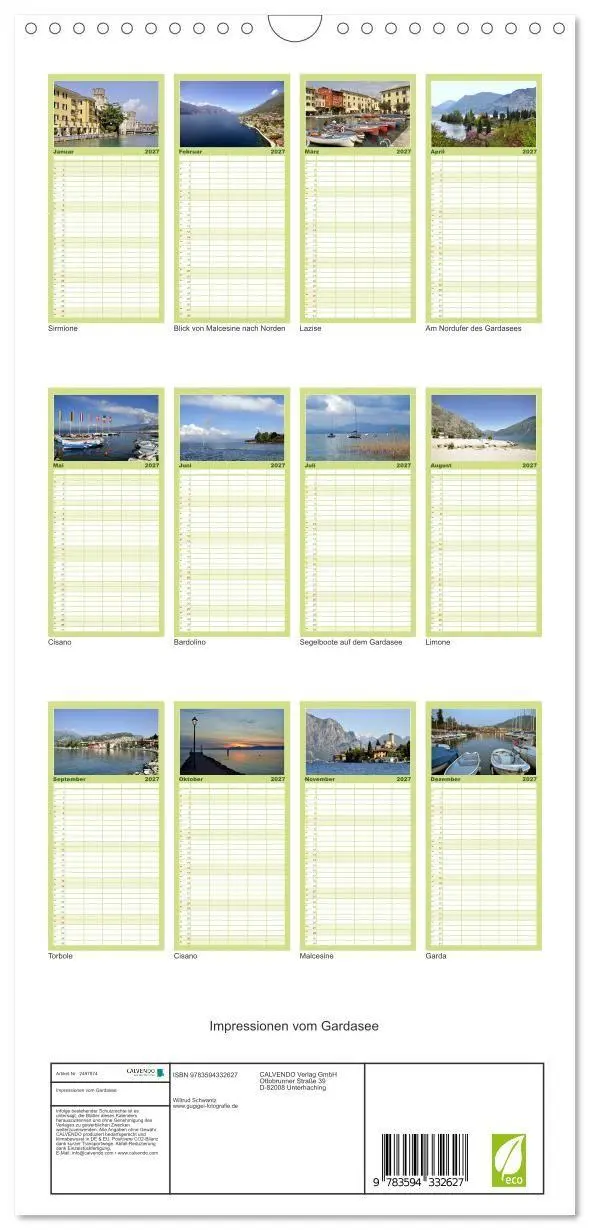 Bild: 9783594332627 | Familienplaner 2027 - Impressionen vom Gardasee mit 5 Spalten...