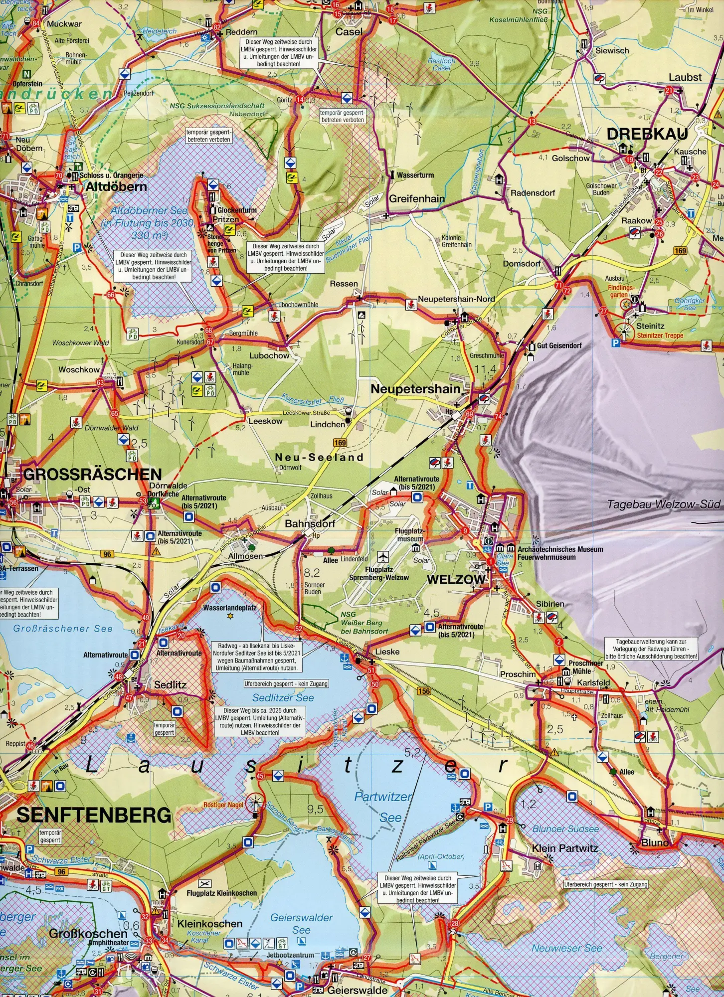 Bild: 9783866362727 | Fahrradkarte Lausitzer Seenland 1:75.000 | (Land-)Karte | Deutsch