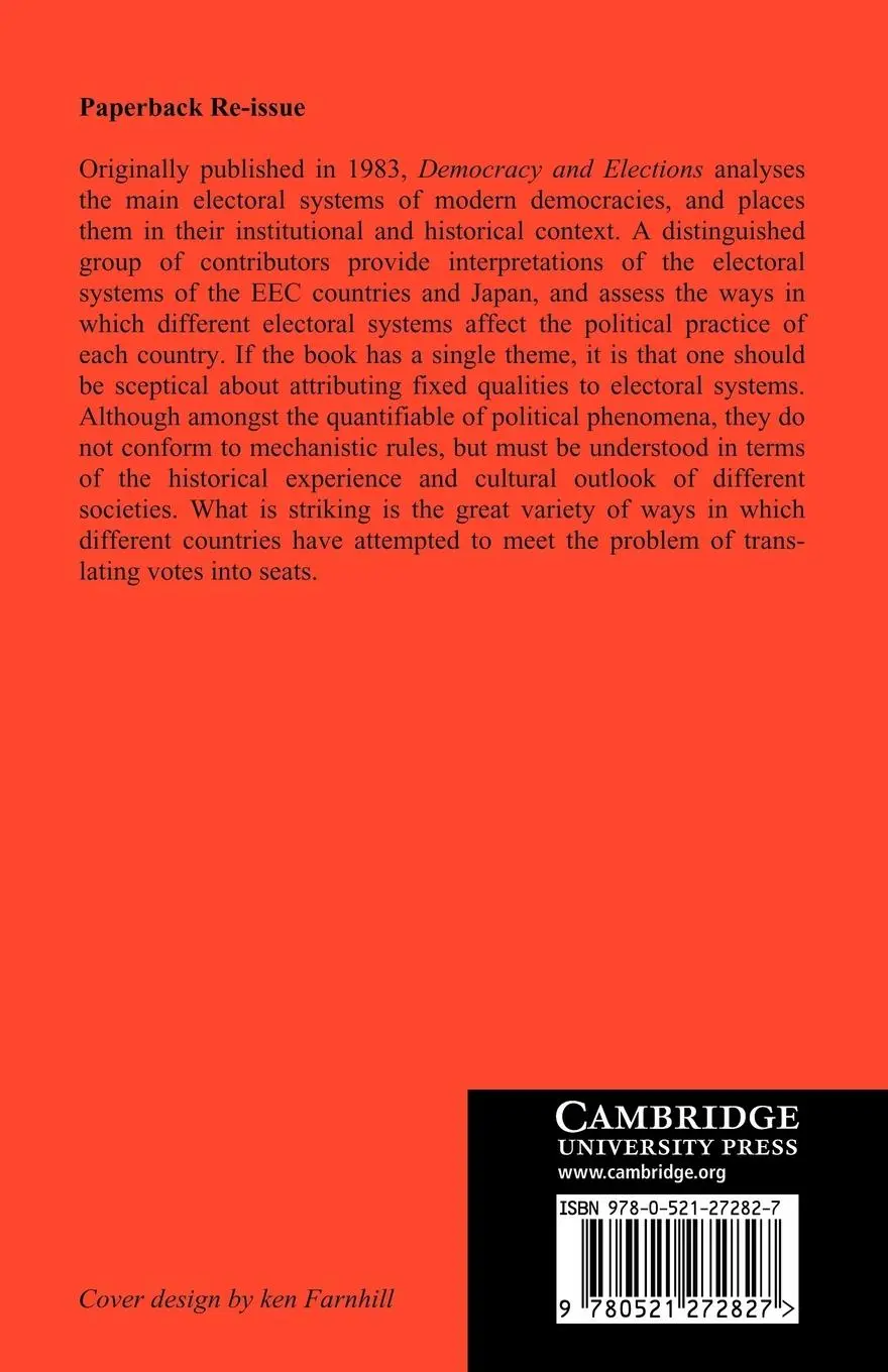 Rückseite: 9780521272827 | Democracy and Elections | Butler (u. a.) | Taschenbuch | Englisch