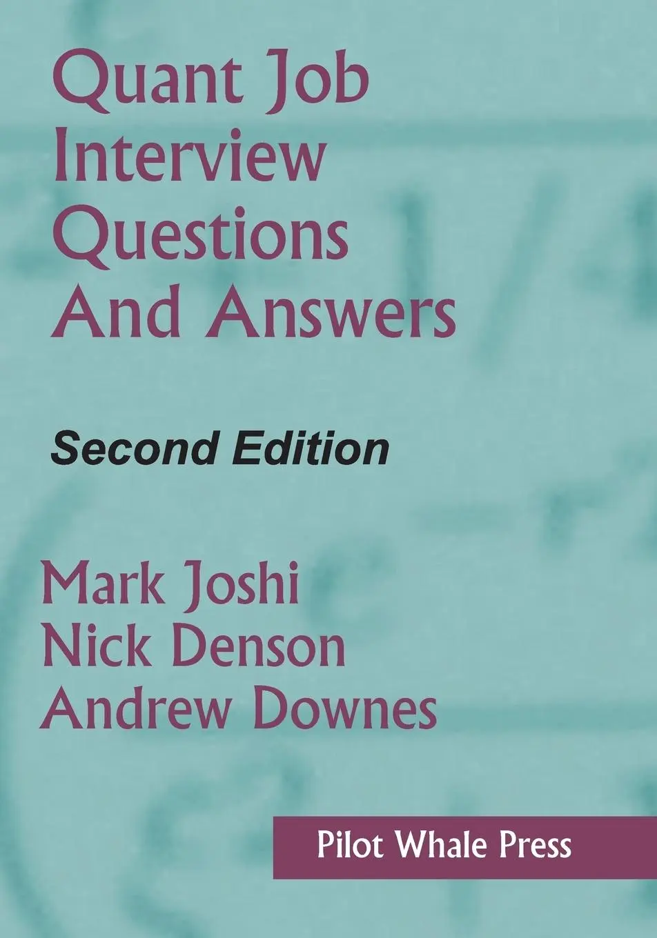Cover: 9780987122827 | Quant Job Interview Questions and Answers (Second Edition) | Buch
