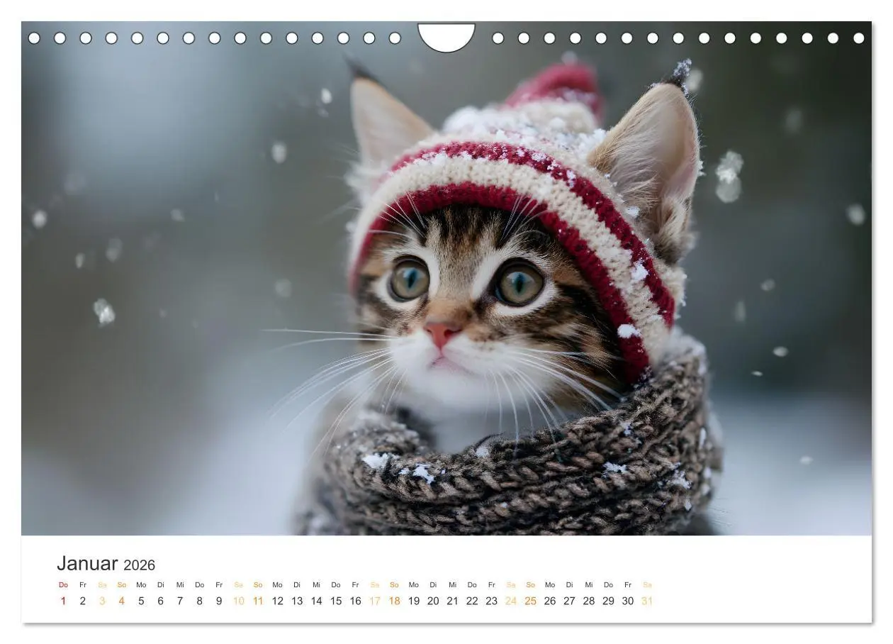 Bild: 9783457312827 | Zauberhafte Katzenbabys (Wandkalender 2026 DIN A4 quer), CALVENDO...