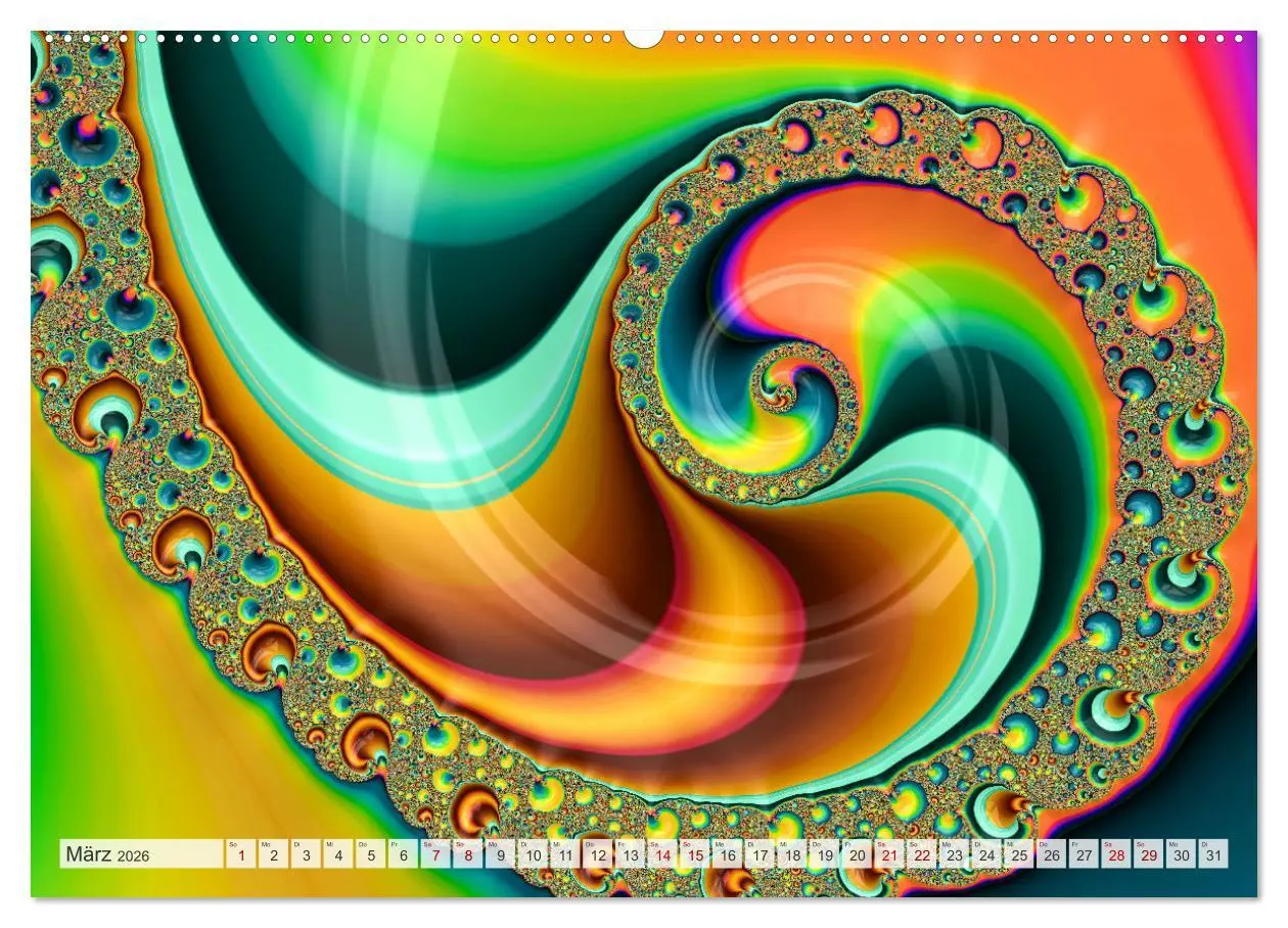Bild: 9783457482827 | Fraktale Visionen (hochwertiger Premium Wandkalender 2026 DIN A2...