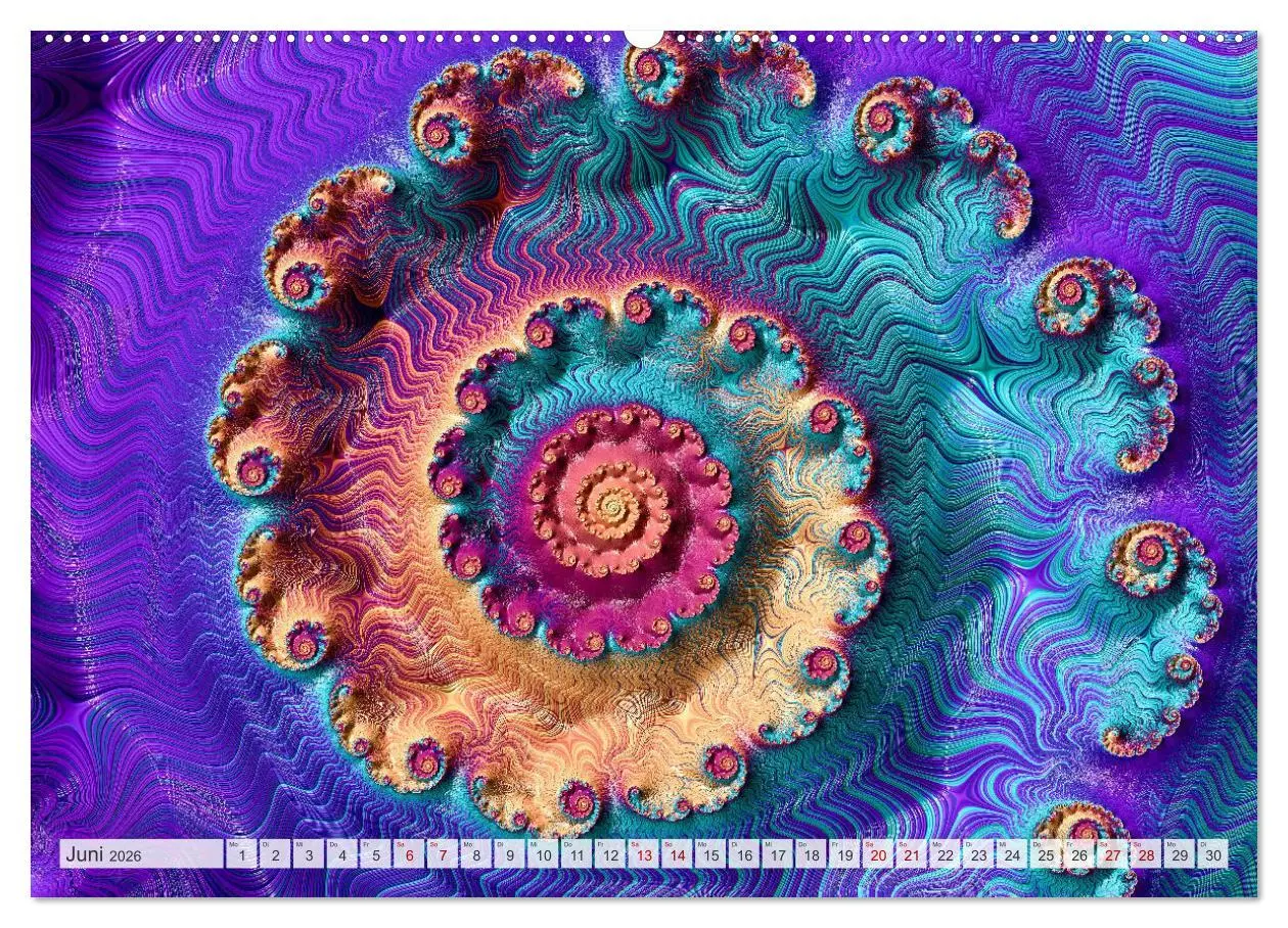 Bild: 9783457482827 | Fraktale Visionen (hochwertiger Premium Wandkalender 2026 DIN A2...