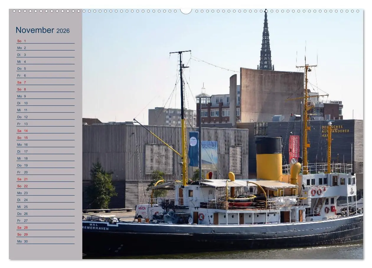 Bild: 9783457862827 | BREMERHAVEN - 2026 (Wandkalender 2026 DIN A2 quer), CALVENDO...