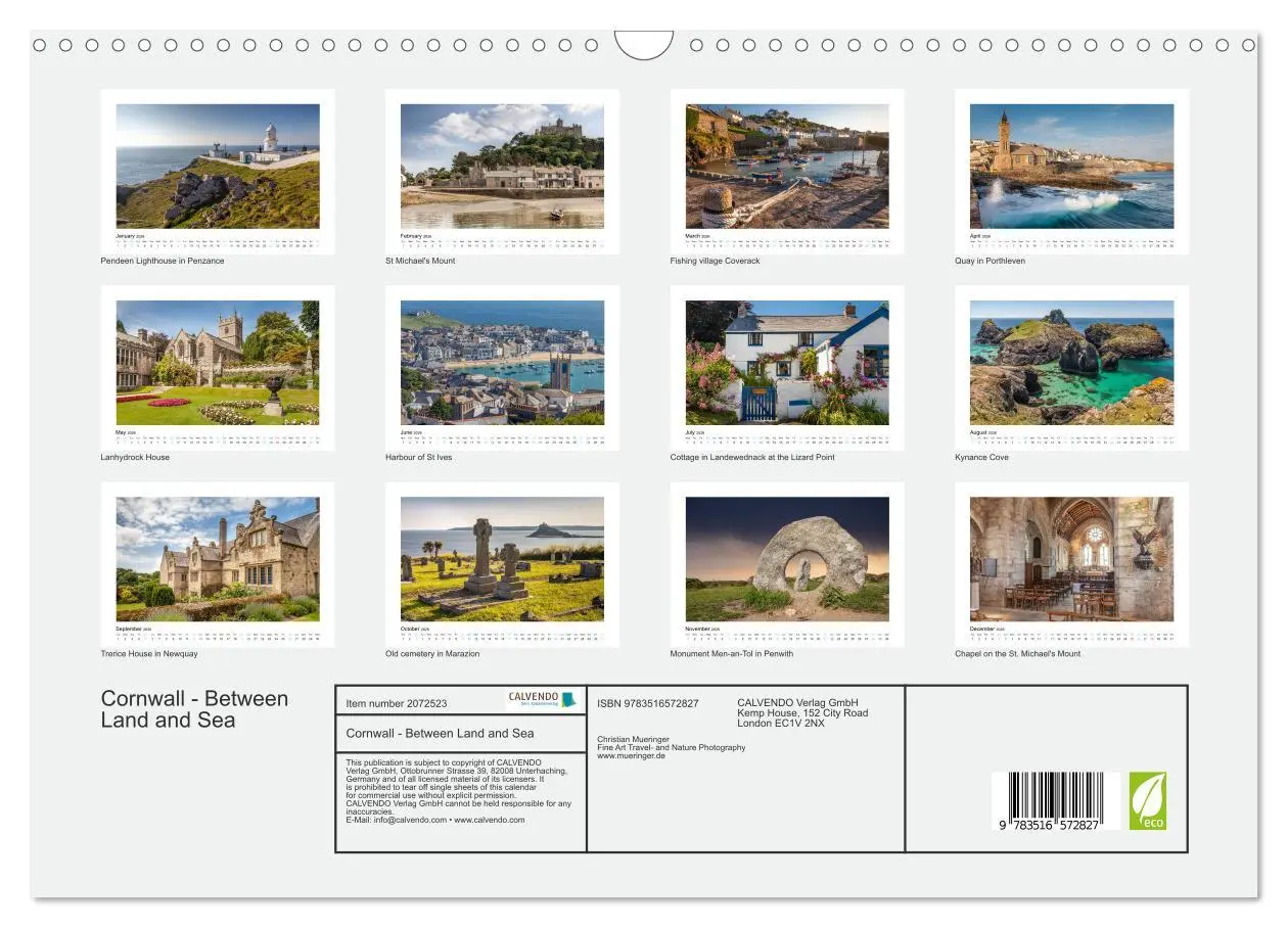 Bild: 9783516572827 | Cornwall - Between Land and Sea (Wall Calendar 2026 DIN A3...