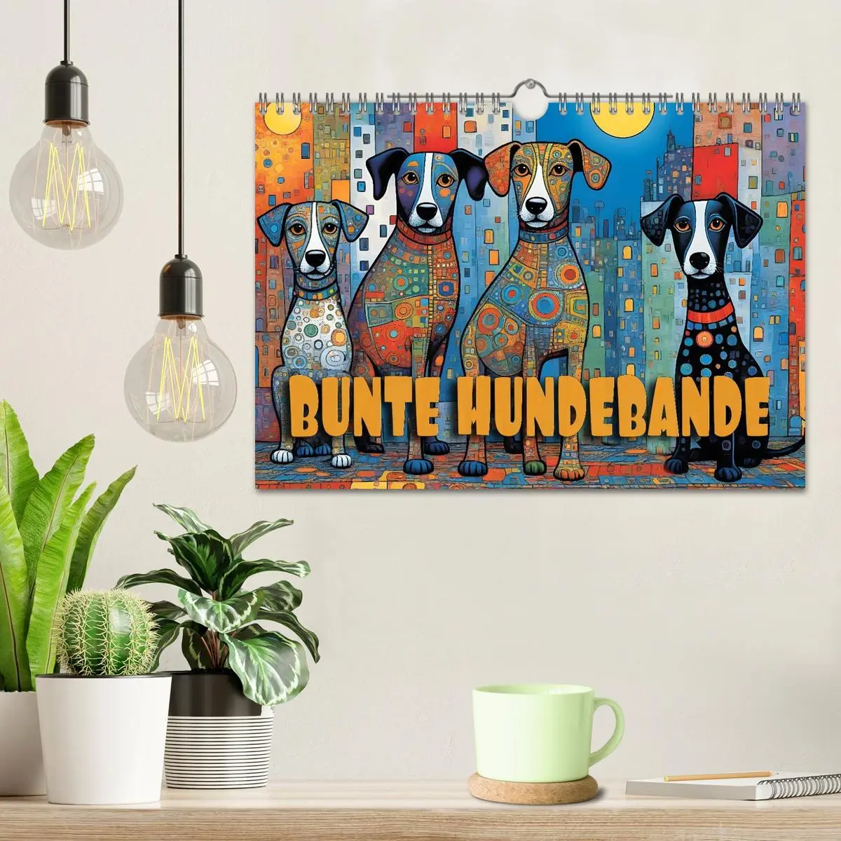 Bild: 9783516642827 | Bunte Hundebande (Wandkalender 2026 DIN A4 quer), CALVENDO...