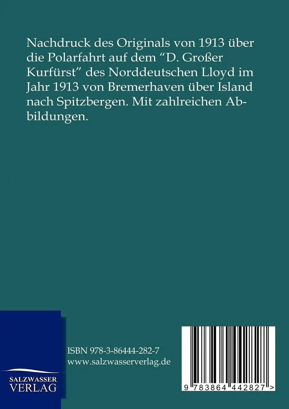 Rückseite: 9783864442827 | Über Island nach Spitzbergen | L. Gerstenberger | Taschenbuch | 236 S.