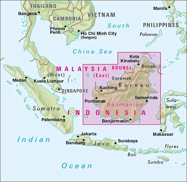 Bild: 9783865742827 | Nelles Map Landkarte Malaysia: East - Brunei - Indonesia: Kalimantan