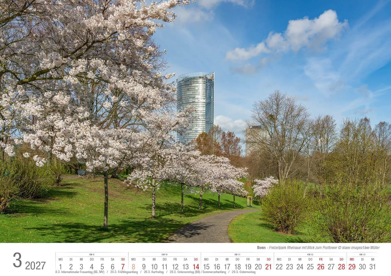 Bild: 9783965352827 | Bonn 2027 Bildkalender A3 quer, spiralgebunden | Holger Klaes | 2027