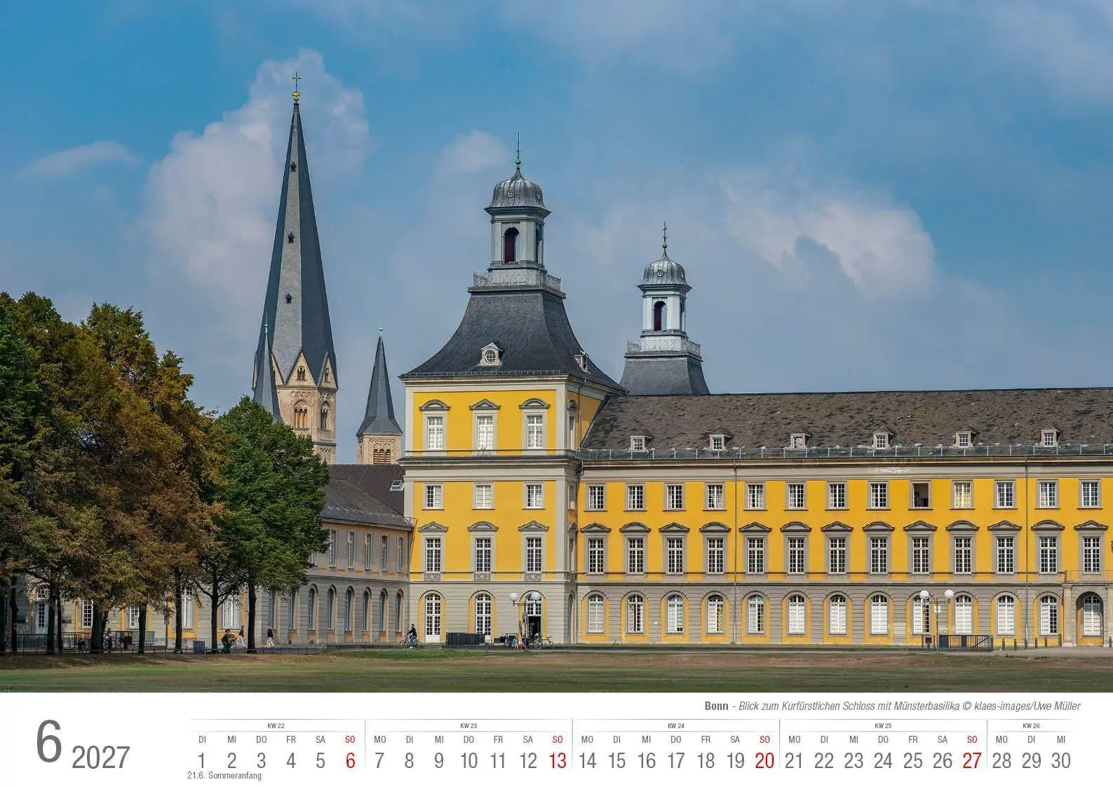 Bild: 9783965352827 | Bonn 2027 Bildkalender A3 quer, spiralgebunden | Holger Klaes | 2027