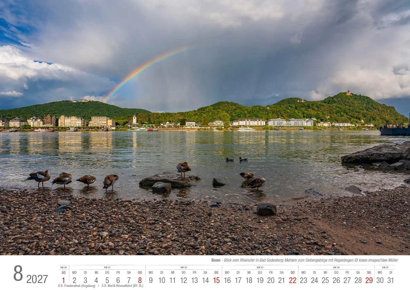 Bild: 9783965352827 | Bonn 2027 Bildkalender A3 quer, spiralgebunden | Holger Klaes | 2027