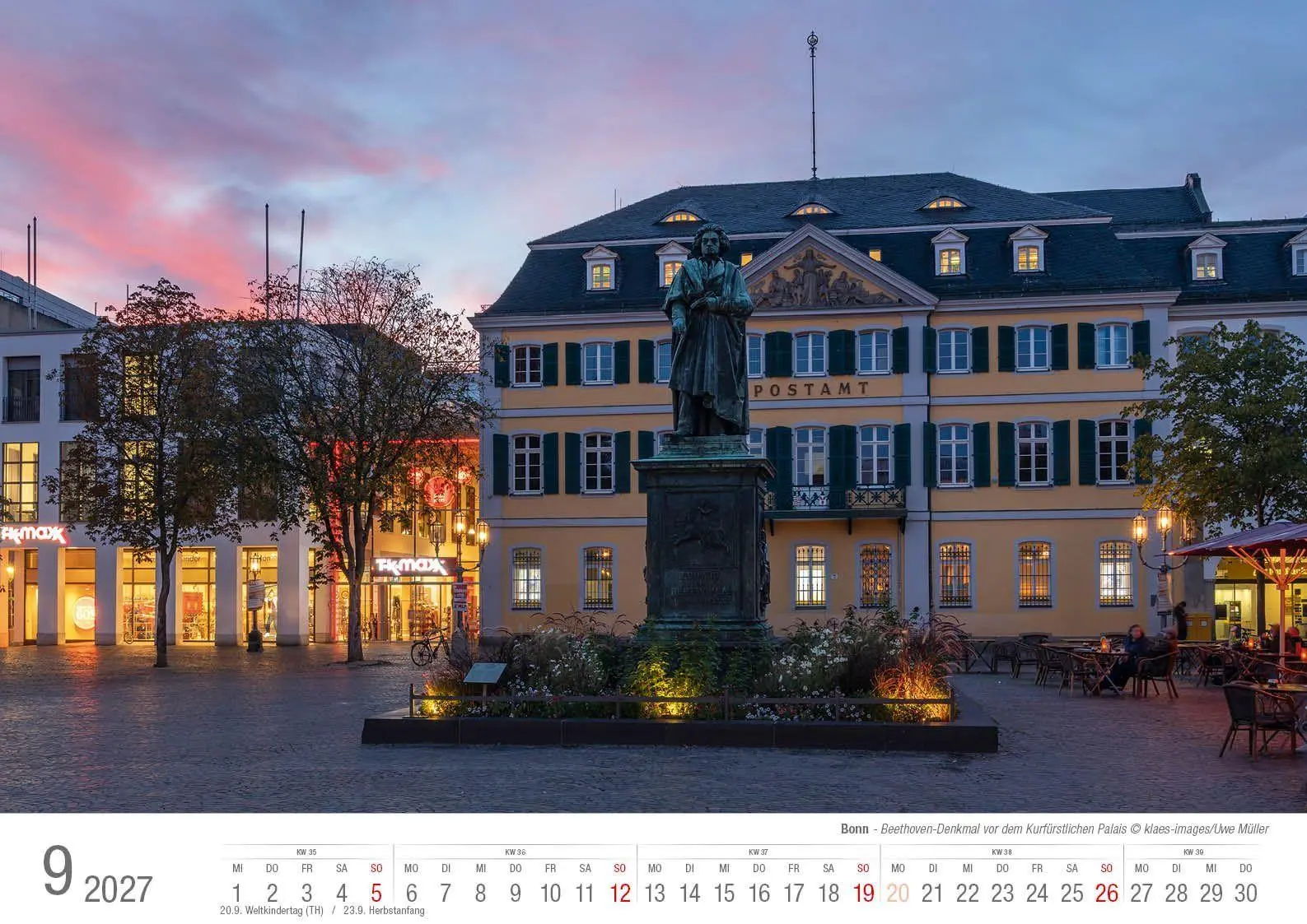Bild: 9783965352827 | Bonn 2027 Bildkalender A3 quer, spiralgebunden | Holger Klaes | 2027