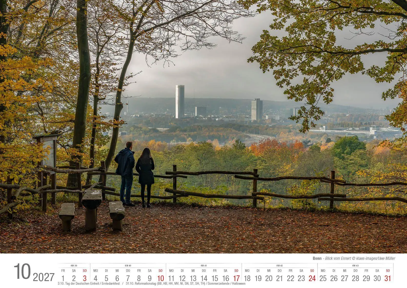Bild: 9783965352827 | Bonn 2027 Bildkalender A3 quer, spiralgebunden | Holger Klaes | 2027