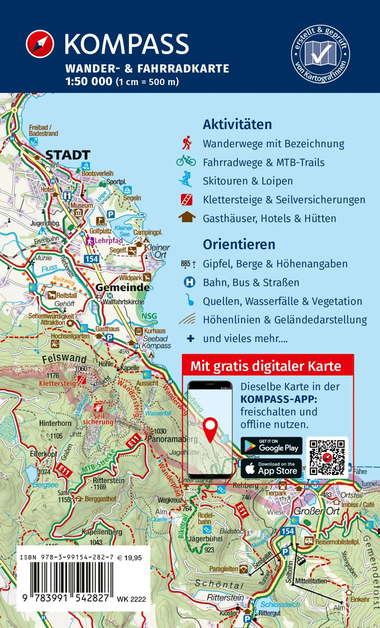 Rückseite: 9783991542827 | KOMPASS Wanderkarten-Set 2222 Elsass, Vogesen Süd / Alsace, Vosges...