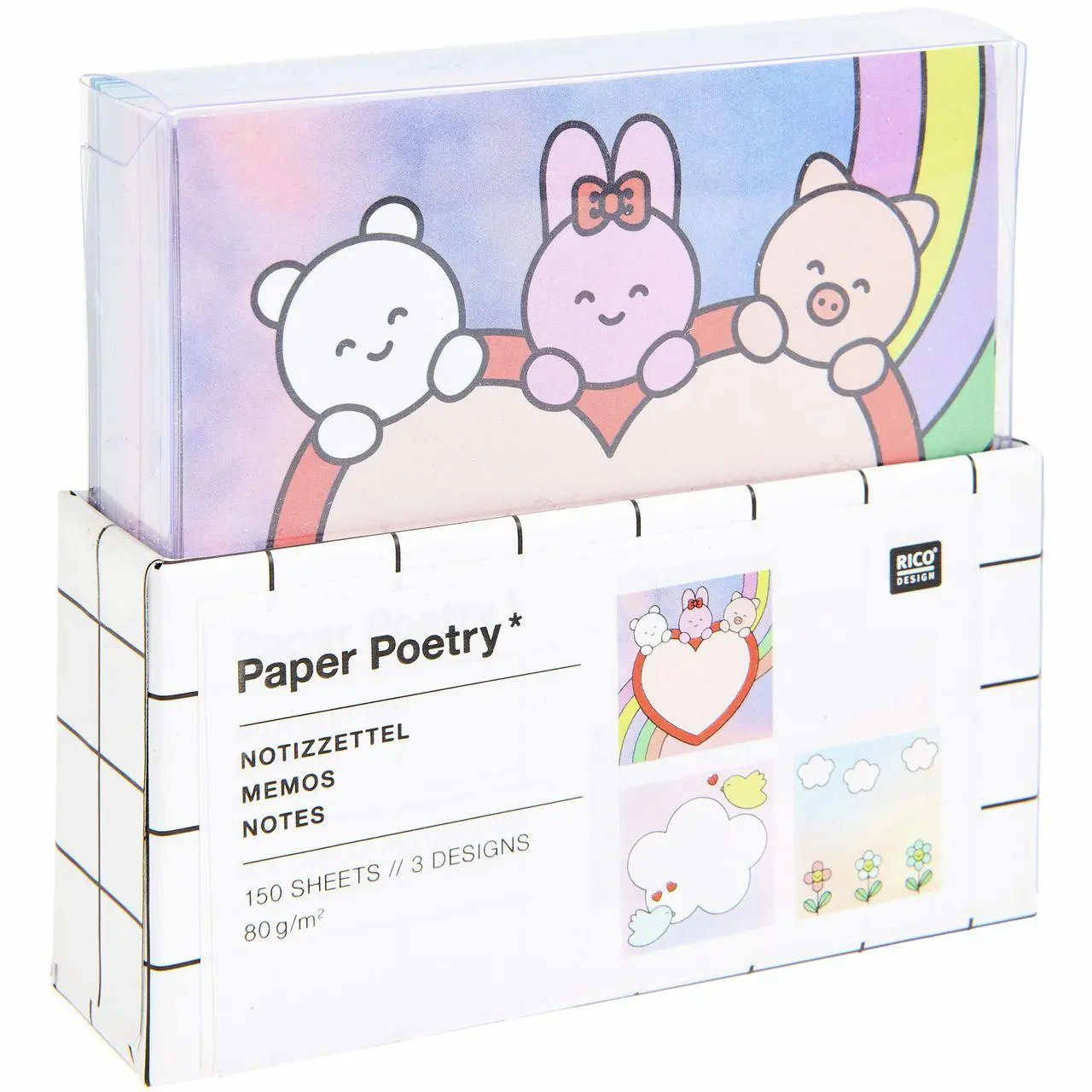 Notizzettel-Box Chingu FSC MIX, 150 Blatt, 9x9 cm