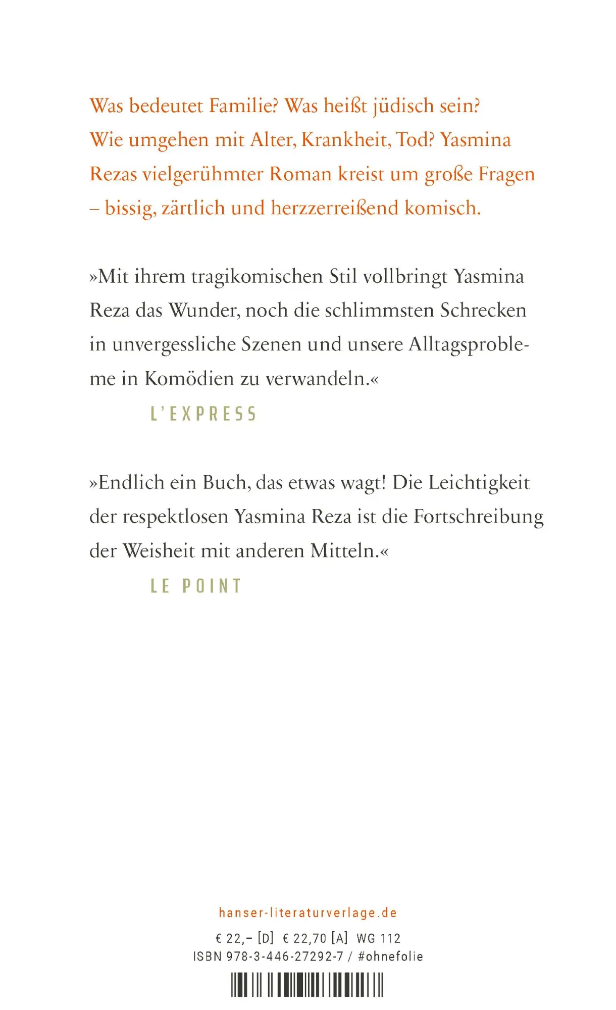 Bild: 9783446272927 | Serge | Roman | Yasmina Reza | Buch | 208 S. | Deutsch | 2022