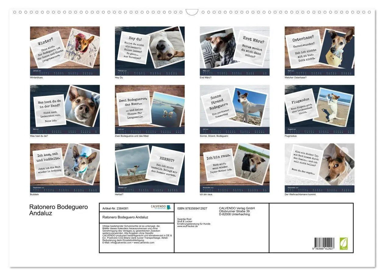Bild: 9783569412927 | Ratonero Bodeguero Andaluz (Wandkalender 2027 DIN A2 quer),...