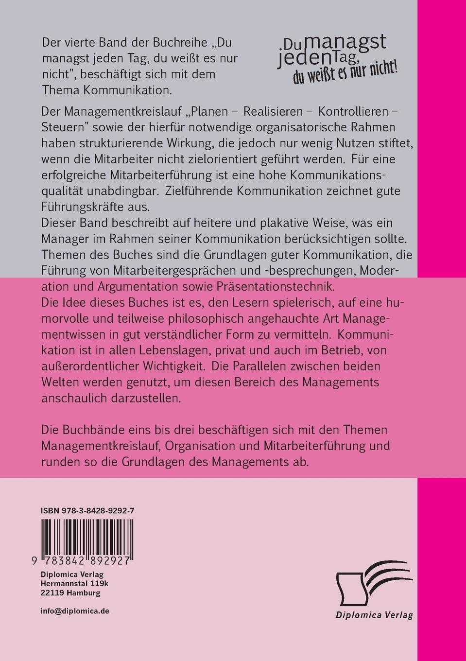 Rückseite: 9783842892927 | Du managst jeden Tag, du weißt es nur nicht - Praxisratgeber...