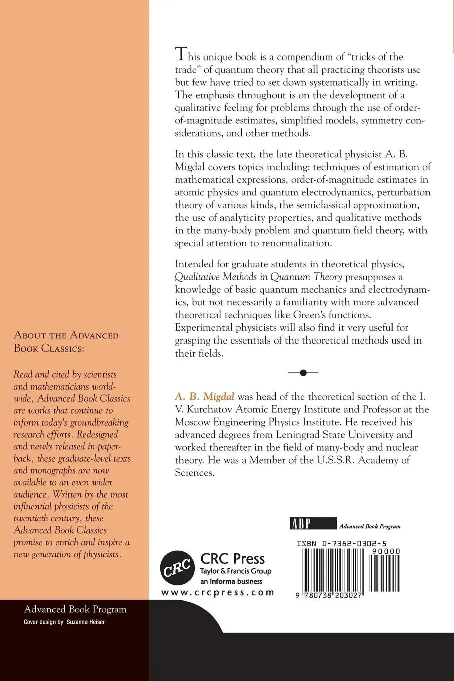 Rückseite: 9780738203027 | Qualitative Methods In Quantum Theory | Migdal | Taschenbuch | 2000
