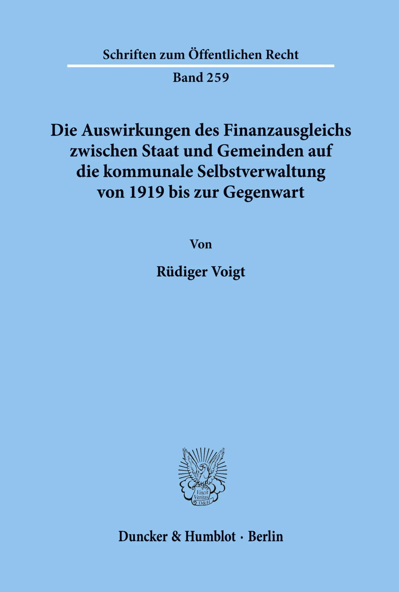 Cover: 9783428033027 | Die Auswirkungen des Finanzausgleichs zwischen Staat und Gemeinden...