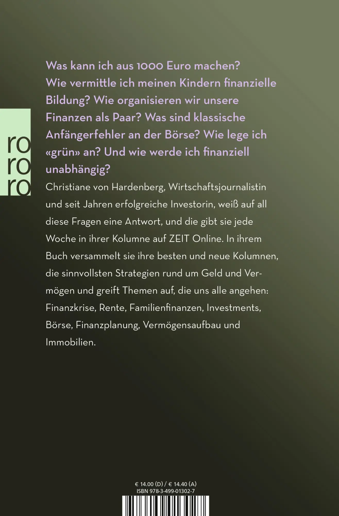 Rückseite: 9783499013027 | Mach mehr aus deinem Geld! | Christiane von Hardenberg | Taschenbuch