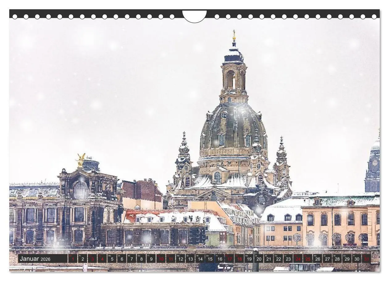 Bild: 9783516143027 | Dresden - Die Frauenkirche (Wandkalender 2026 DIN A4 quer),...