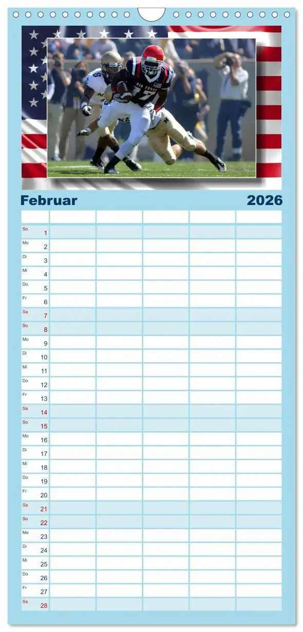 Bild: 9783516523027 | Familienplaner 2026 - American Football - Kickoff mit 5 Spalten...