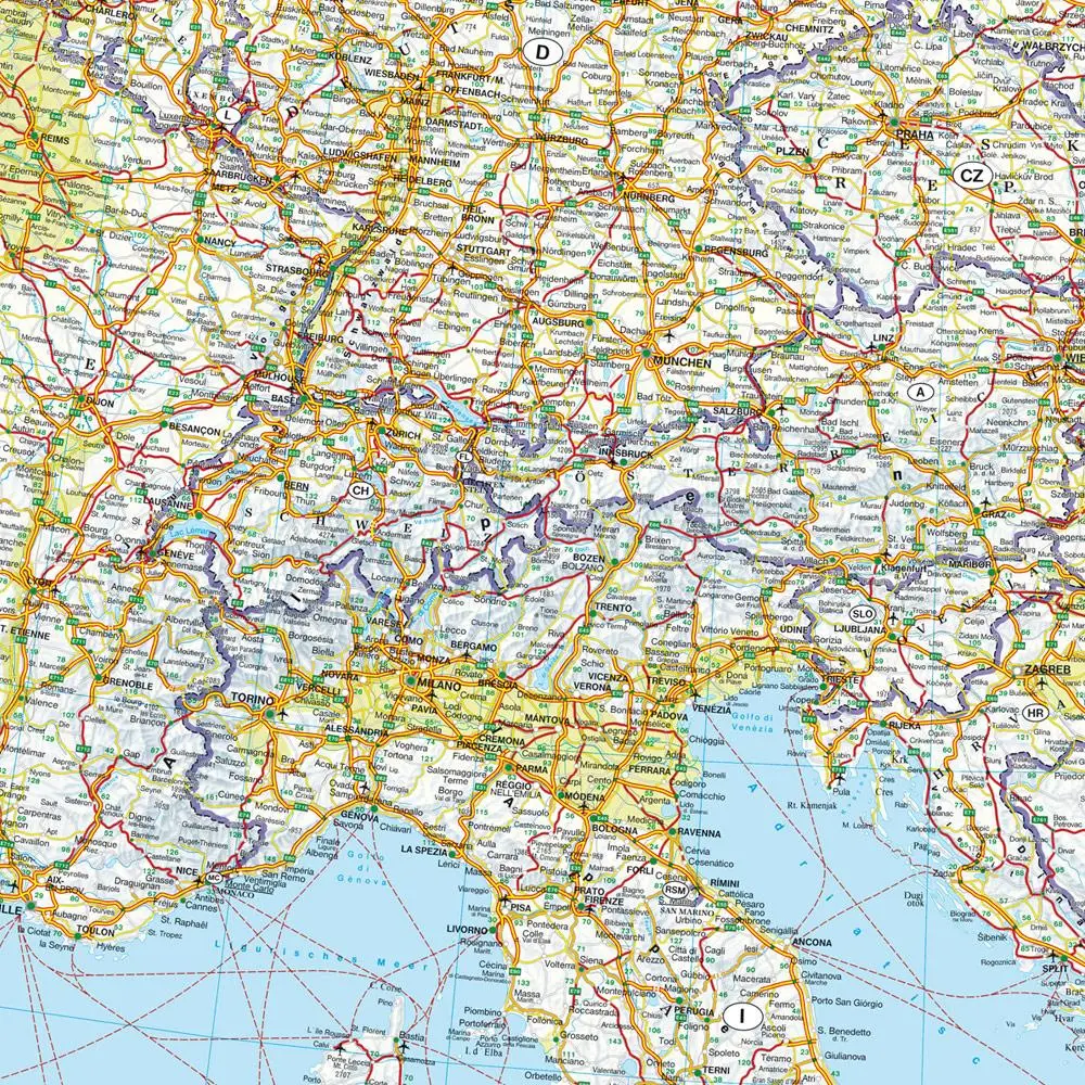 Bild: 9783707903027 | Europa 1 : 3 500 000. Autokarte physisch | freytag &amp; berndt | Deutsch