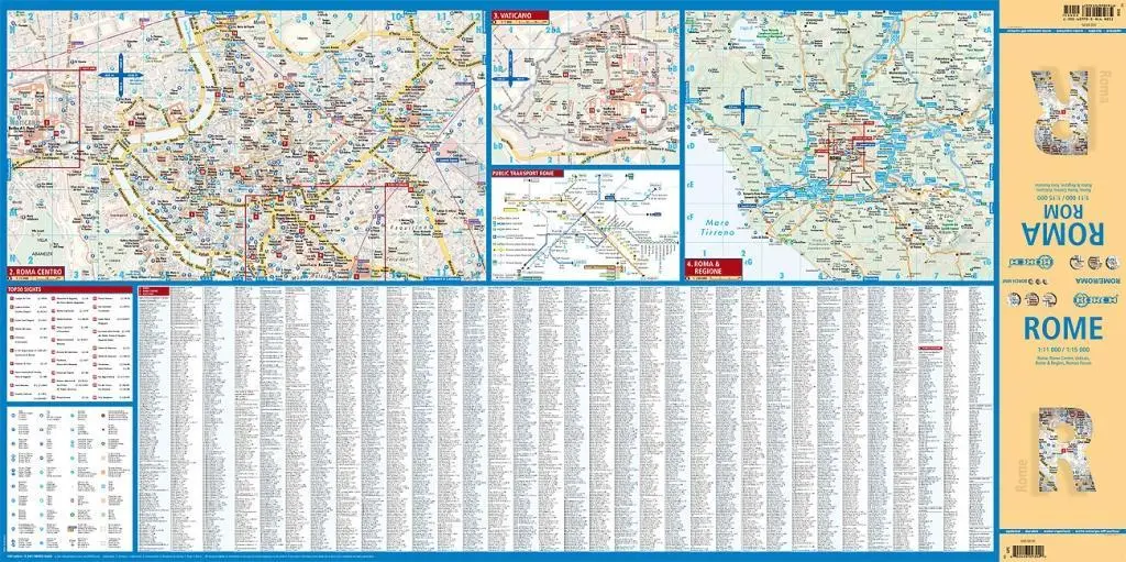 Bild: 9783866093027 | Rom / Roma 1 : 11 000 / 1 : 15 000 | (Land-)Karte | Borch Maps | 2 S.