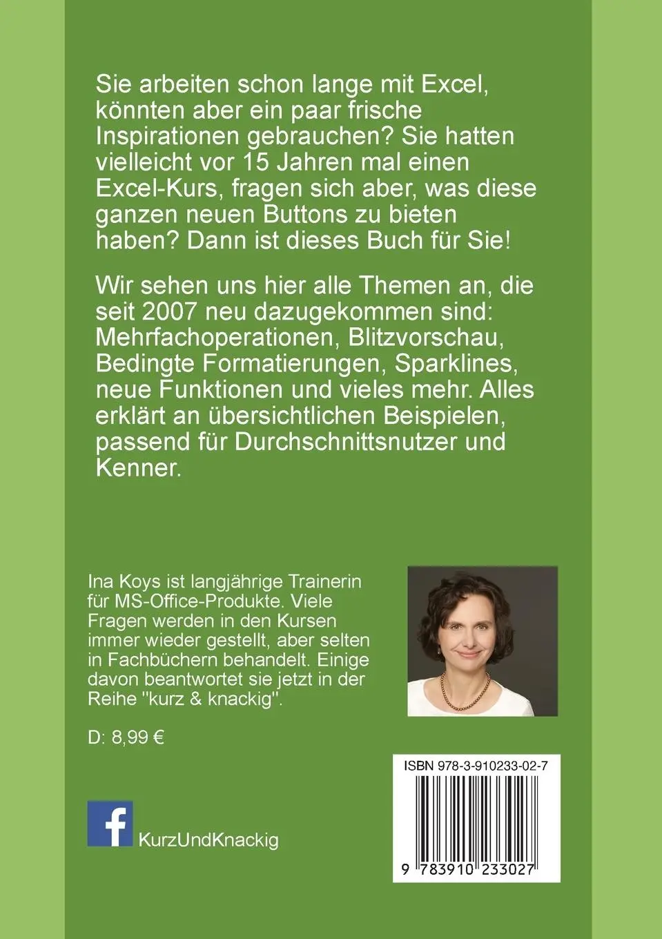 Rückseite: 9783910233027 | Neue Möglichkeiten! | Moderne Excel-Features zur Arbeitserleichterung