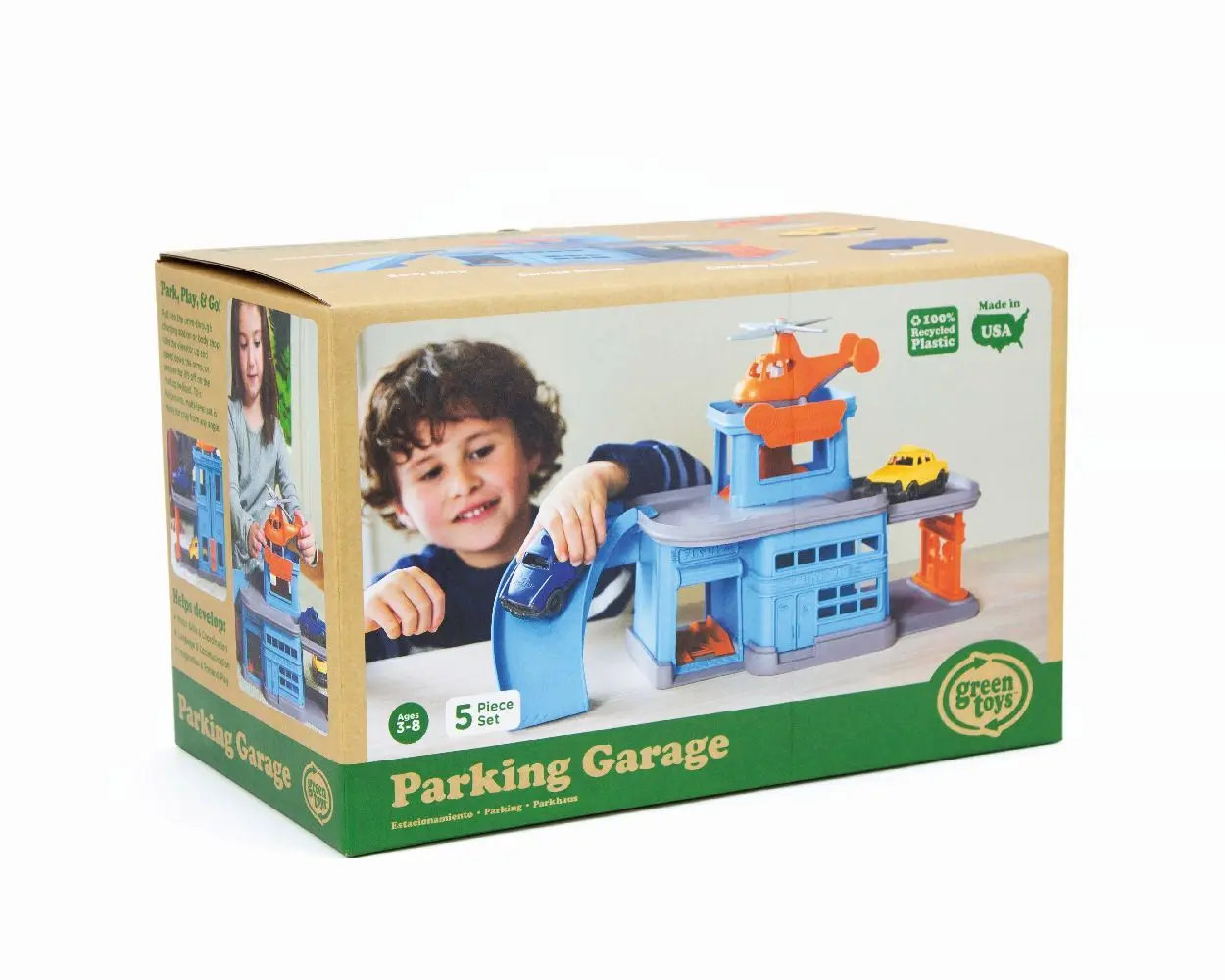 Bild: 816409013127 | GREENTOYS - Parkgarage mit Hubschrauber und 2 Autos | 8601312 | 2021