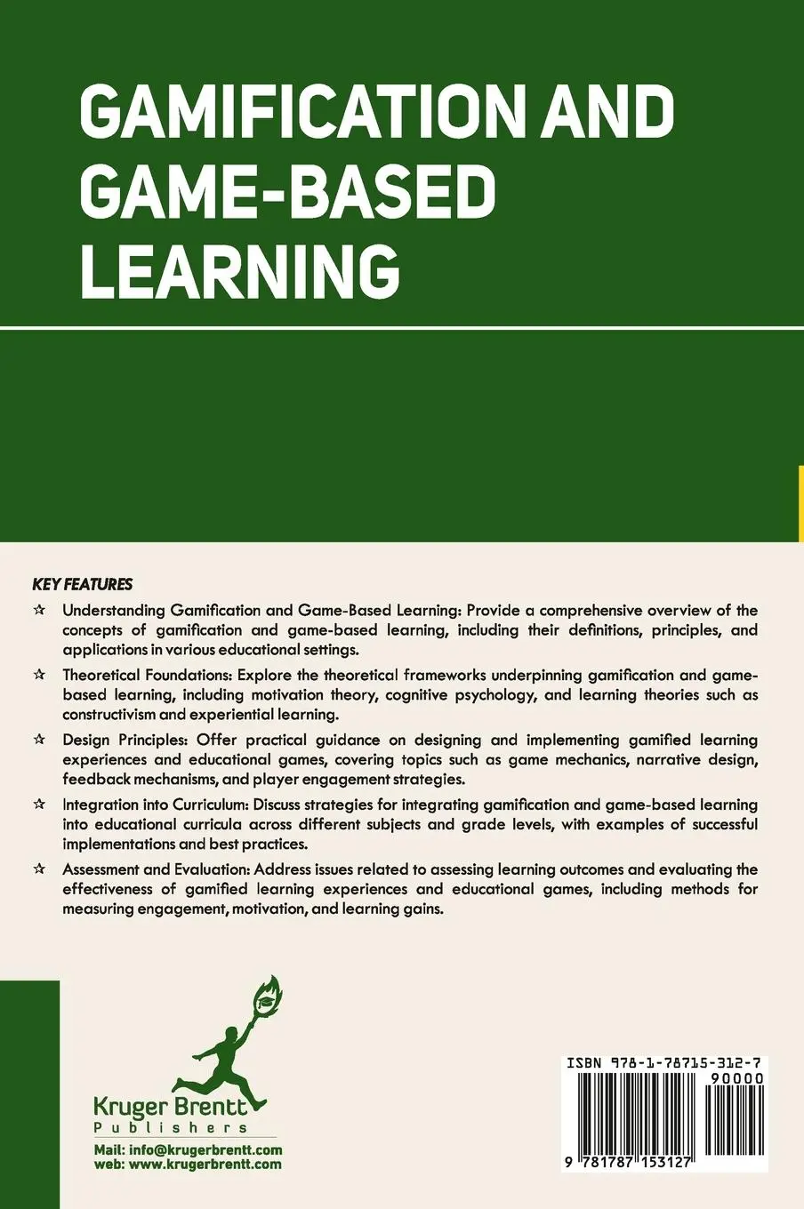 Rückseite: 9781787153127 | Gamification and Game-Based Learning | Keneilwe Molosi (u. a.) | Buch