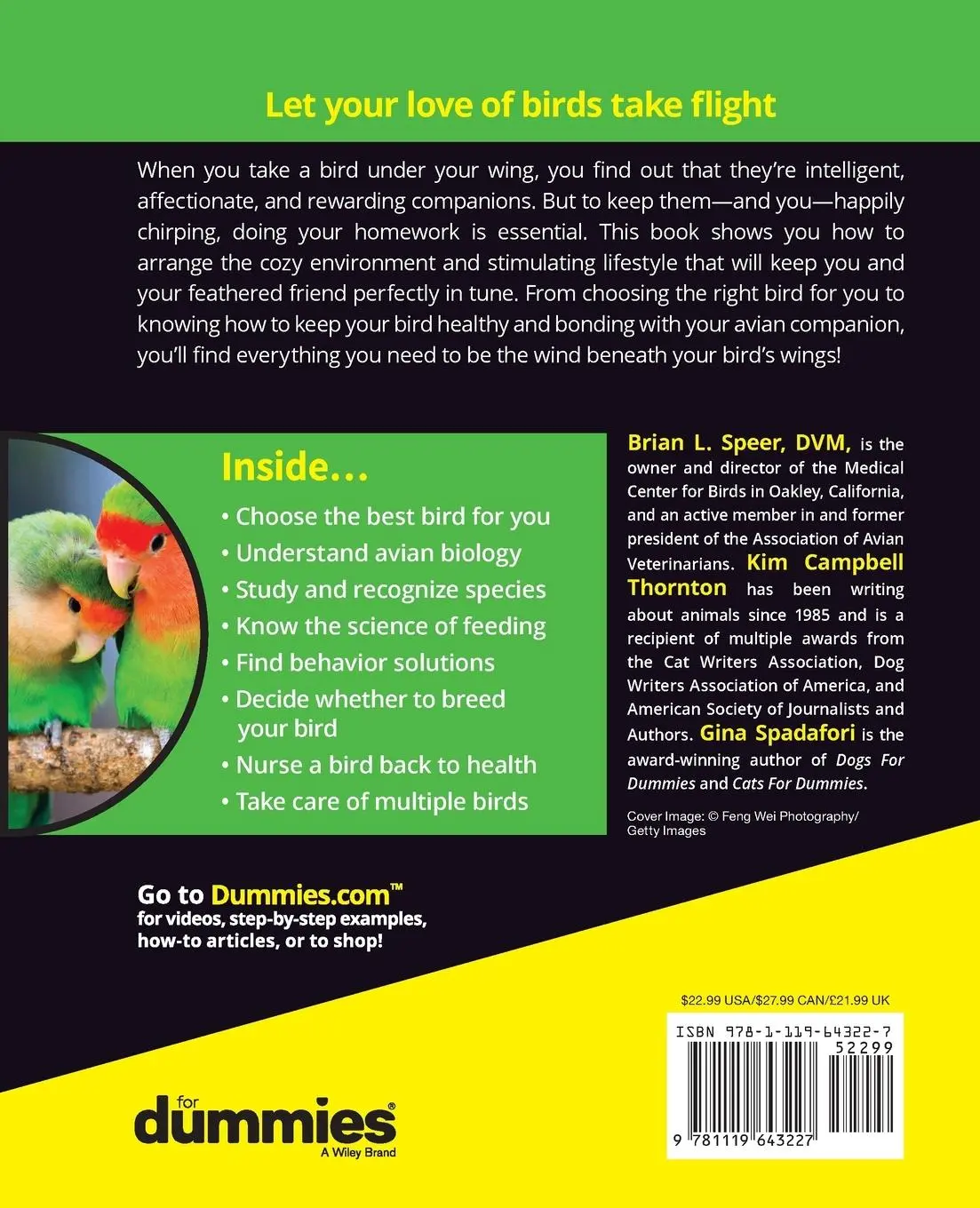 Rückseite: 9781119643227 | Birds for Dummies | Brian L Speer (u. a.) | Taschenbuch | 416 S.