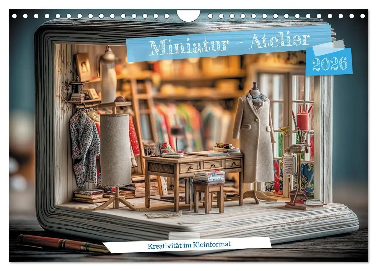 Cover: 9783516743227 | Miniatur - Atelier (Wandkalender 2026 DIN A4 quer), CALVENDO...