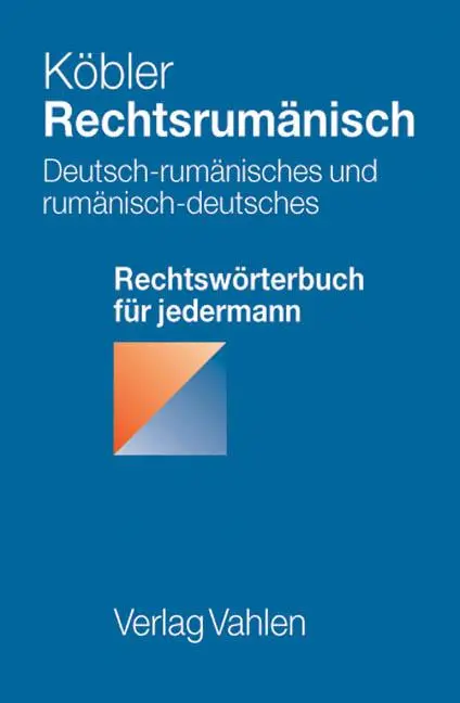 Cover: 9783800633227 | Rechtsrumänisch | Gerhard Köbler | Taschenbuch | XV | Deutsch | 2006