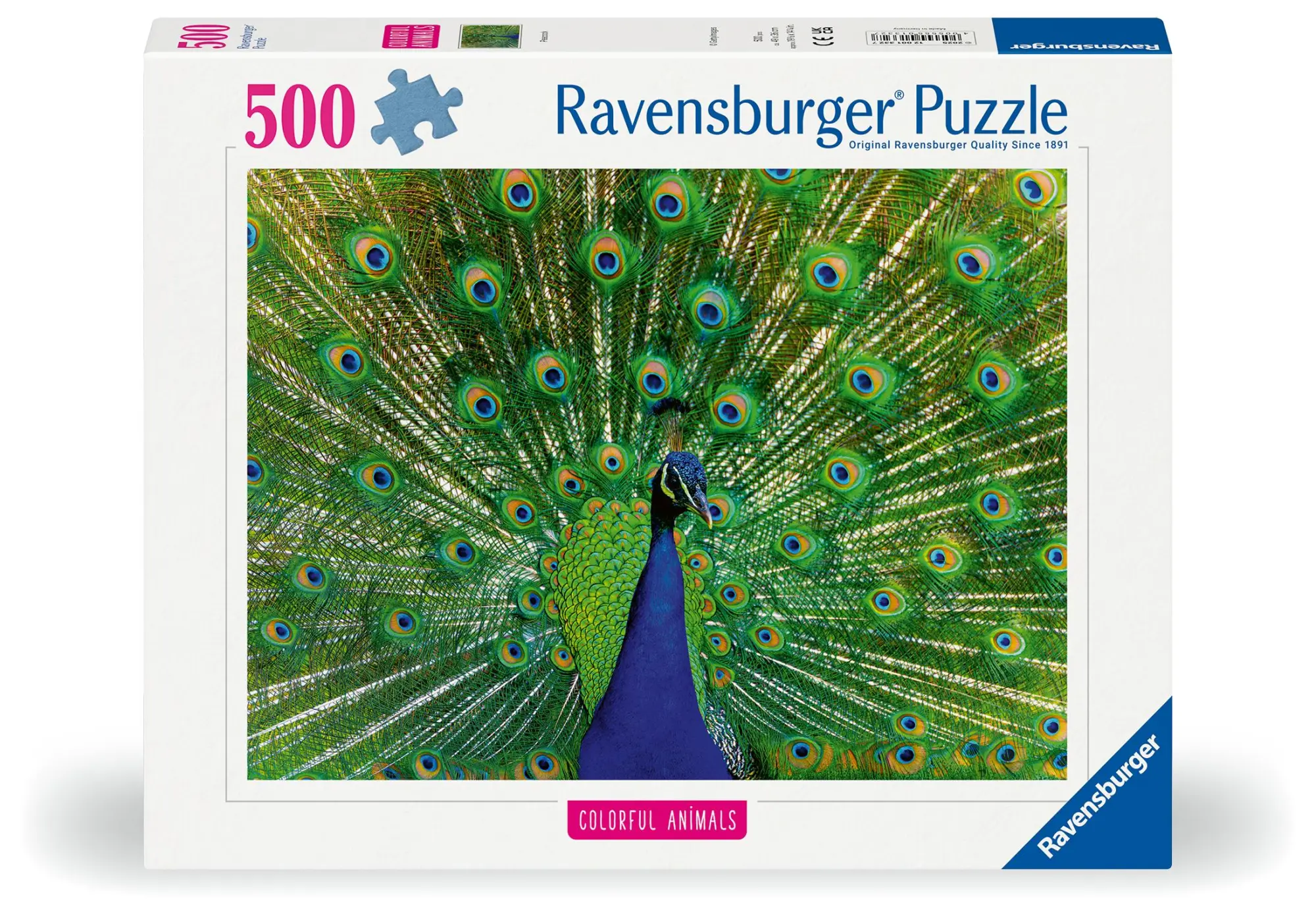 Cover: 4005555013327 | Erwachsenenpuzzle 500 Teile - Der Pfau | Colorful Animals | Spiel
