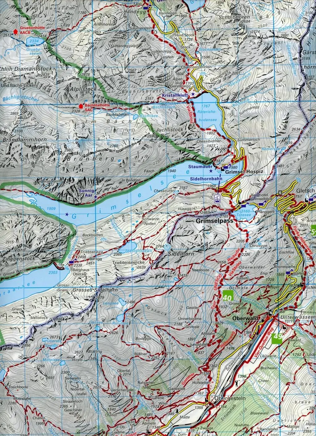 Bild: 9783259023327 | Hasliberg - Grimsel Obergoms - Titlis 32 Wanderkarte 1:40 000 | 2025
