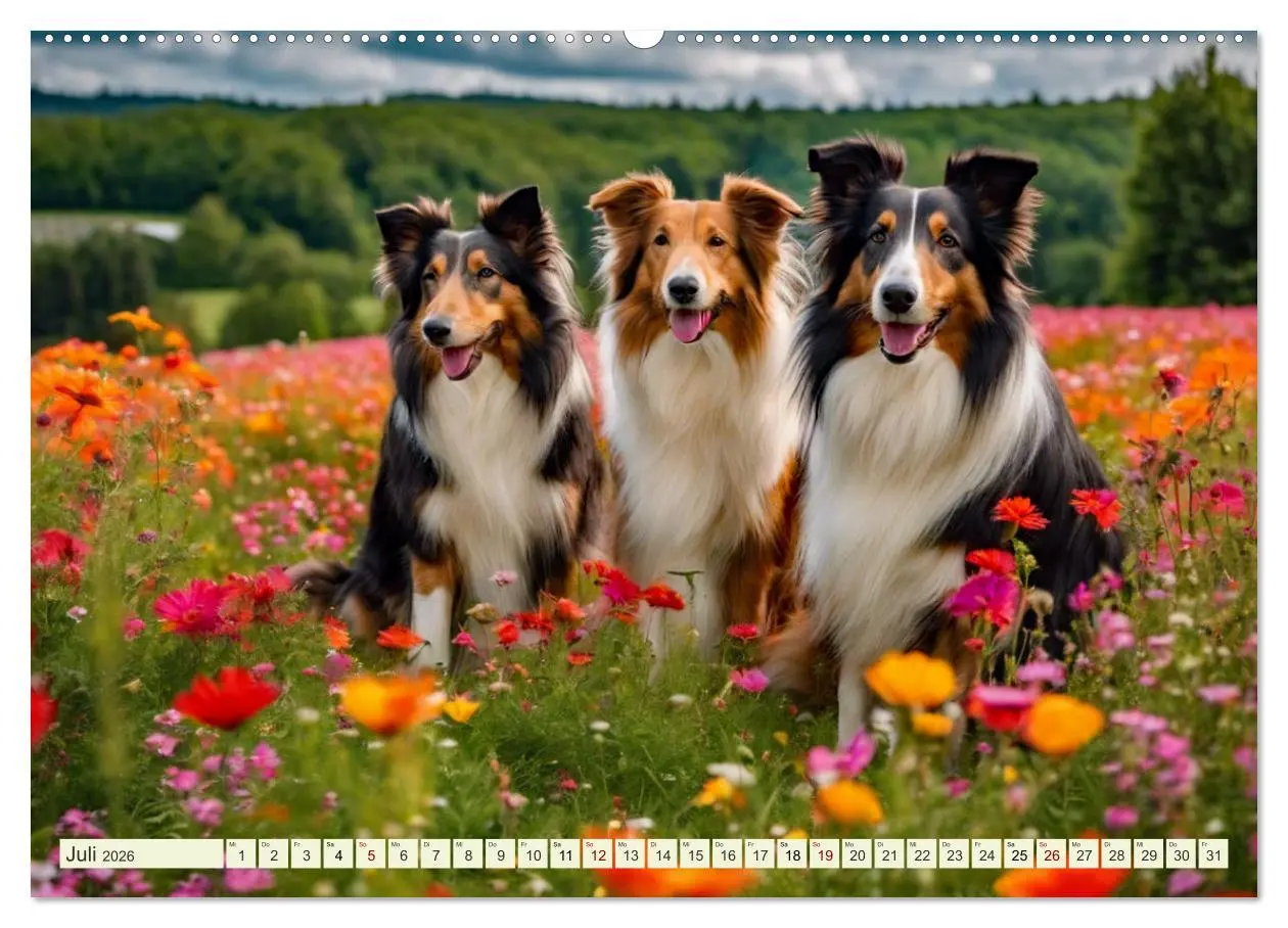 Bild: 9783457403327 | Traumhund Collie (Wandkalender 2026 DIN A2 quer), CALVENDO...