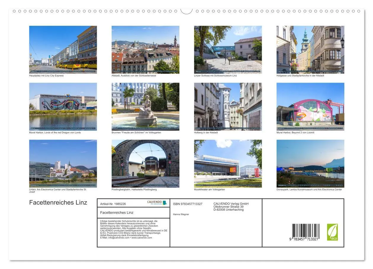 Bild: 9783457713327 | Facettenreiches Linz (hochwertiger Premium Wandkalender 2026 DIN A2...