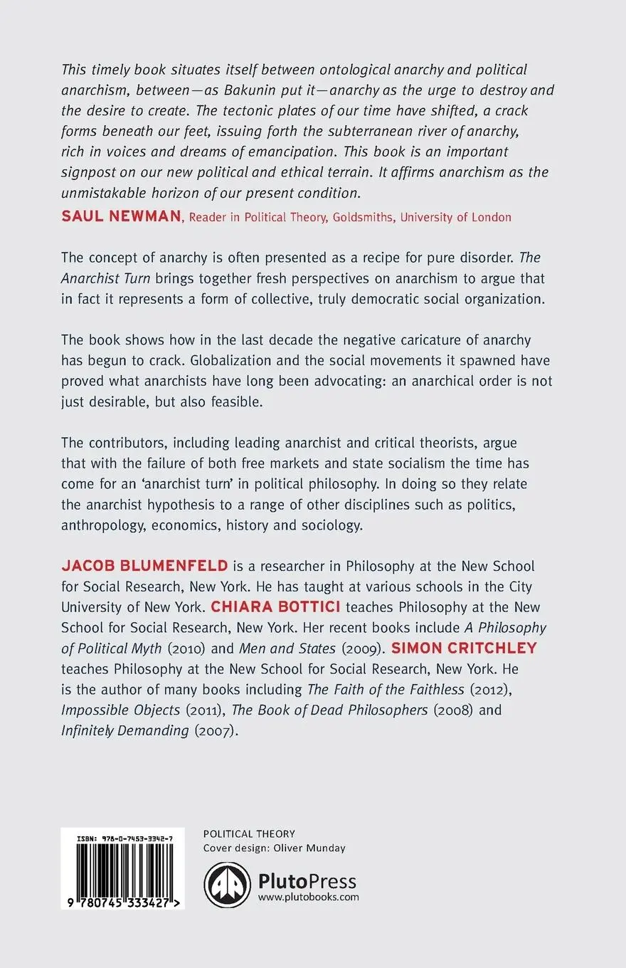Rückseite: 9780745333427 | The Anarchist Turn | Jacob Blumenfeld (u. a.) | Taschenbuch | Englisch