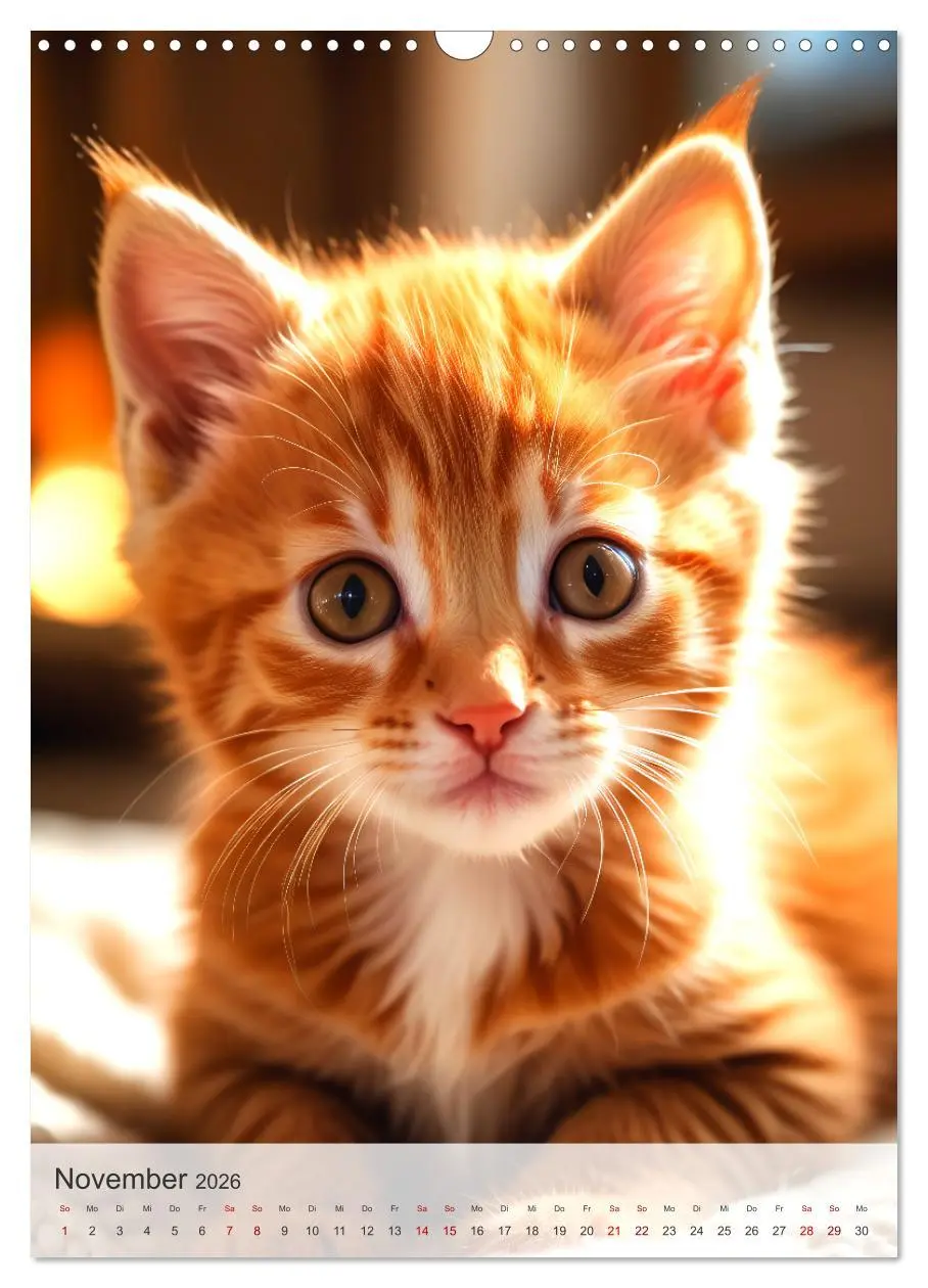 Bild: 9783516273427 | Katzenkinder (Wandkalender 2026 DIN A3 hoch), CALVENDO Monatskalender